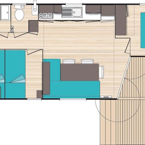 Mobilheim 6 Personen - KOMFORT