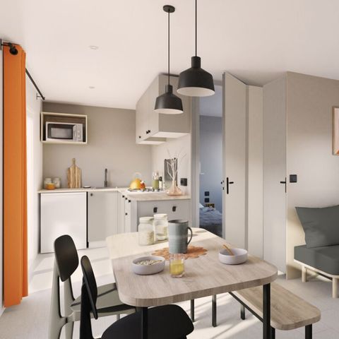 Mobilheim 5 Personen - RIVIERA - 2 Schlafzimmer - TV