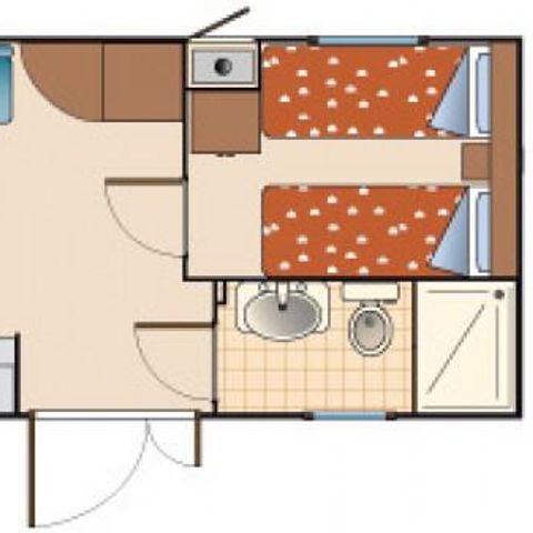 Mobilheim 4 Personen - 2 Zimmer