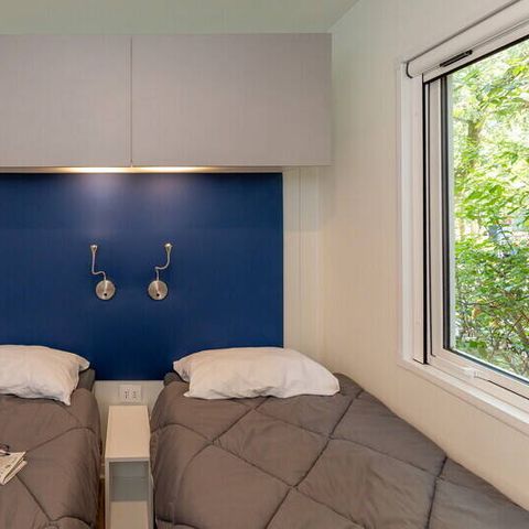 Mobilheim 6 Personen - Mobilheim | Premium | 3 Schlafz. | 6 Pers. | Terrasse Lounge | Klimaanlage | TV