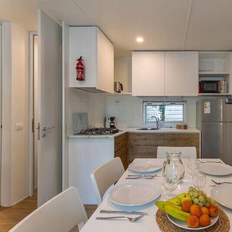 Mobilheim 6 Personen - Mobilheim | Premium | 3 Schlafz. | 6 Pers. | Terrasse Lounge | Klimaanlage | TV