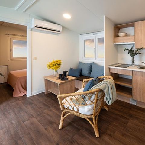 Mobilheim 6 Personen - Comfort | 3 Zi. | 6 Pers. | Erhöhte Terrasse | Clim.