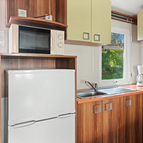 Mobilheim 8 Personen - Classic | 3 Schlafz. | 6/8 Pers. | Erhöhte, nicht überdachte Terrasse | Klima.