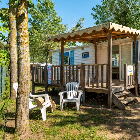 Mobilheim 6 Personen - Classic | 2 Zi. | 4/6 Pers. | Hochterrasse | Klim.