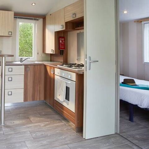 Mobilheim 5 Personen - Classic | 3 Schlafz. | 5 Pers. | Erhöhte Terrasse