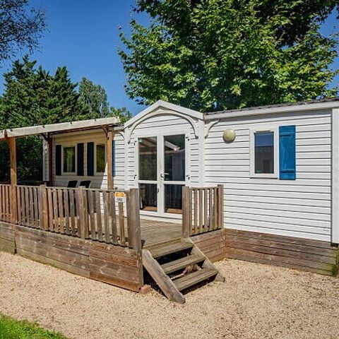 Mobilheim 5 Personen - Classic | 3 Schlafz. | 5 Pers. | Erhöhte Terrasse