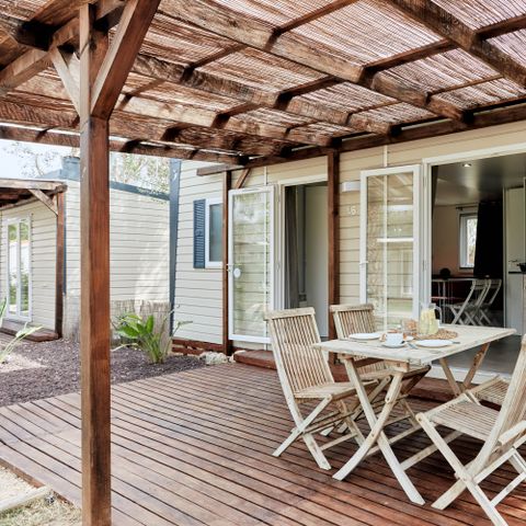 Mobilheim 4 Personen - Superior Bungalow - KLIMA - TV - WIFI - DRAPS - SERVIETETE