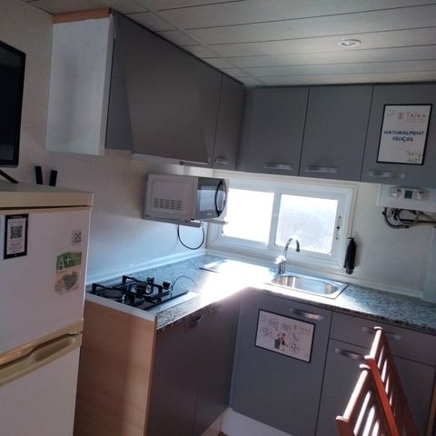 Mobilheim 4 Personen - Bungalow Standard - KLIMA - WIFI - DRAPS - TISCHTÜCHER