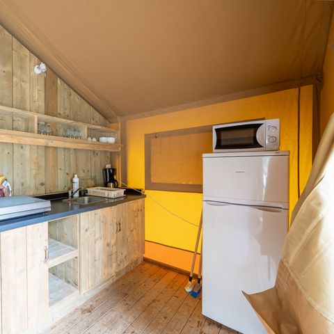 Lodge 6 personen - Zelt Ciela Nature Lodge - 2 Schlafzimmer - Voll ausgestattete Küche - Badezimmer
