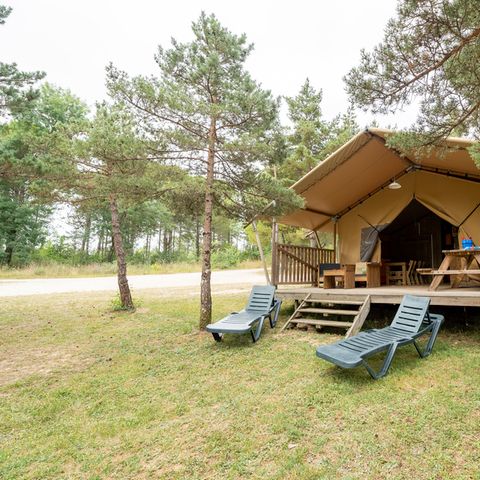 Lodge 6 personen - Zelt Ciela Nature Lodge - 2 Schlafzimmer - Voll ausgestattete Küche - Badezimmer