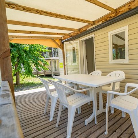 Mobilheim 4 personen - Classic | 2 Zi. | 4 Pers. | Erhöhte Terrasse | Klim.