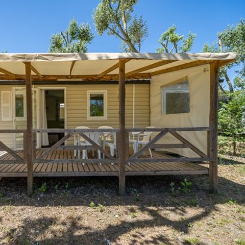 Mobilheim 4 personen - Classic | 2 Zi. | 4 Pers. | Erhöhte Terrasse