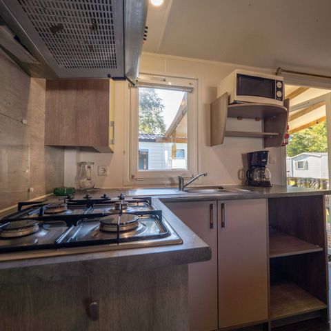 Mobilheim 6 Personen - Comfort | 3 Zi. | 6 Pers. | Erhöhte Terrasse | Clim.