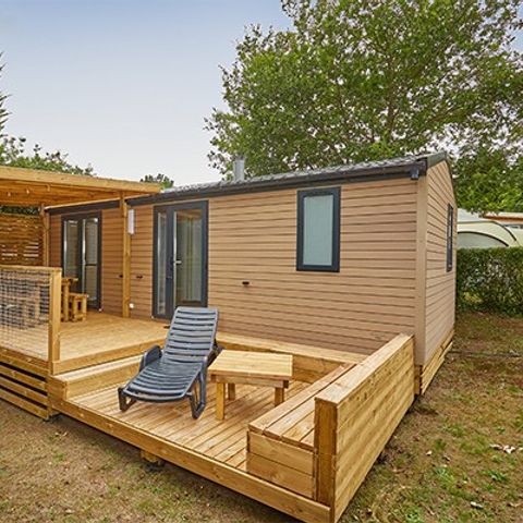 Mobilheim 4 personen - Ultimate | 2 Zi. | 4 Pers. | Erhöhte Terrasse | Klimaanlage | TV
