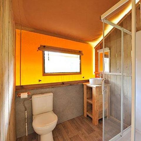Bungalow 5 Personen - Safari Lodge Zelt | 2 Schlafz. | 4/5 Pers. | Einfache Terrasse