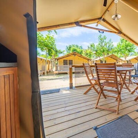 LODGE 5 Personen - Super Lodge Zelt | 2 Zi. | 4/5 Pers. | Einzelne Terrasse | Ohne Bad
