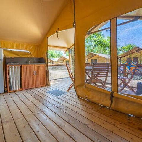 LODGE 5 Personen - Super Lodge Zelt | 2 Zi. | 4/5 Pers. | Einzelne Terrasse | Ohne Bad