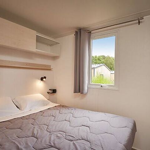 Bungalow 4 Personen - Mobilheim | Comfort | 2 Zi. | 4 Pers. | Hochterrasse | 2 Bäder | Klimaanlage | TV