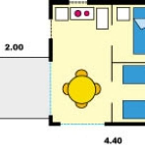 Bungalowzelt 4 Personen - Karibik, ohne Sanitär