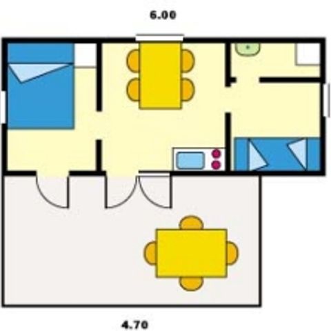 Chalet 4 Personen - ohne Sanitäranlagen
