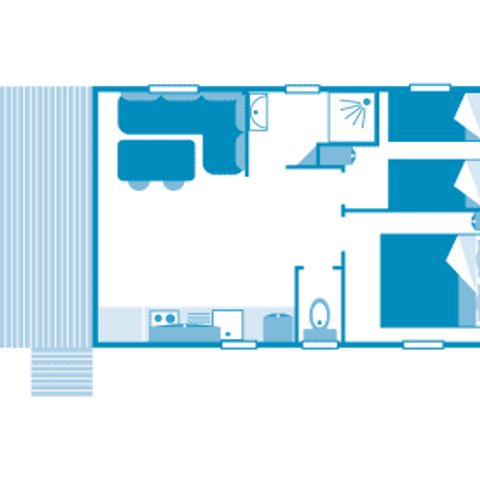 Mobilheim 4 Personen - Cottage 4p 2hab ***
