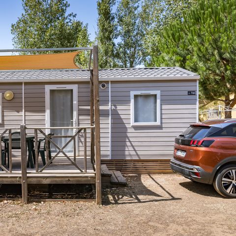 Mobilheim 4 personen - Comfort | 2 Zi. | 4 Pers. | Erhöhte Terrasse | Klim.
