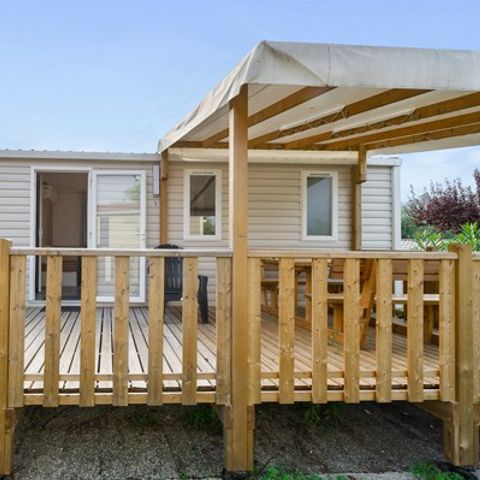 Mobilheim 4 personen - Comfort | 2 Zi. | 4 Pers. | Erhöhte Terrasse | Klim.