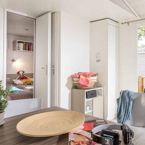Mobilheim 6 personen - Comfort XL | 3 Zi. | 6 Pers. | Erhöhte Terrasse | Klima.