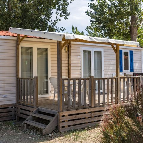 Mobilheim 6 personen - Classic | 3 Schlafz. | 6 Pers. | Erhöhte Terrasse | Klima.