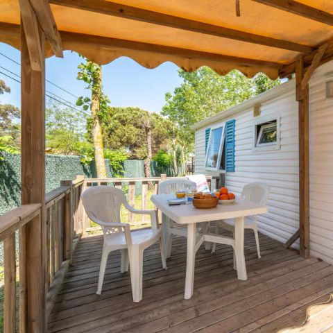 Mobilheim 4 personen - Classic | 2 Schlafz. | 4 Pers. | Erhöhte Terrasse | Klimaanlage