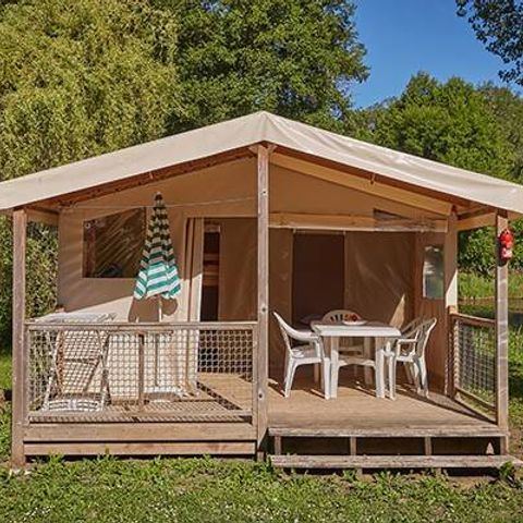 Safarizelt 4 Personen - Super Lodge Zelt | Comfort | 2 Schlafz. | 4 Pers. | Ohne Bad