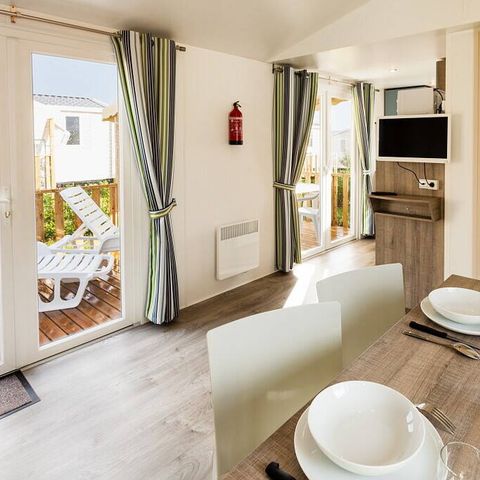 Mobilheim 6 Personen - Mobilheim | Comfort | 2 Zi. | 4/6 Pers. | Erhöhte Terrasse | Klimaanlage | TV