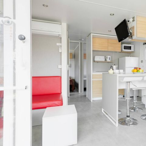 Mobilheim 4 Personen - Mobilheim | Comfort | 2 Zi. | 4 Pers. | Einfache Terrasse | Klima | TV