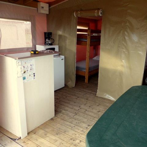 SafariZelt 4 Personen - Afrikanisches Lodge-Zelt mit Sanitäranlagen