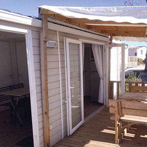 Mobilheim 4 personen - Comfort | 2 Zi. | 4 Pers. | Erhöhte Terrasse | Klim.