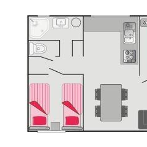Apartement 6 Personen - Apartment | Wohnung | 2 Zi. | 4/6 Pers. | Klimaanlage | TV