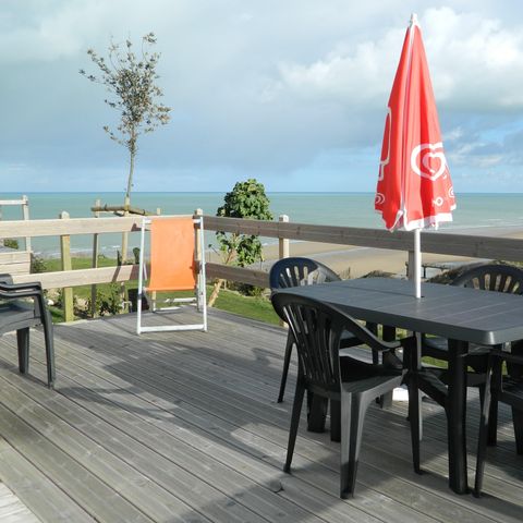 Mobilheim 6 personen - 38 m² - 2 Schlafzimmer - Terrasse – Meerblick - 4–6 Personen