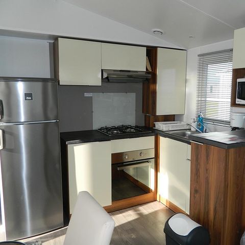 Mobilheim 6 Personen - Premium-Mobilheim 38 m² (2 Schlafzimmer) + Terrasse – Meerblick, 4–6 Personen