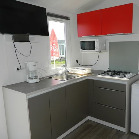 Mobilheim 6 personen - „Confort“ - 25 bis - 36 m² - 2 Schlafzimmer - Terrasse - Für 4–6 Personen