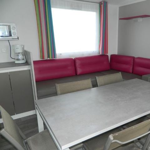 Mobilheim 8 personen - „Confort“ - 28 bis - 35 m² - 3 Schlafzimmer - Terrasse mit Meerblick für 6–8 Personen