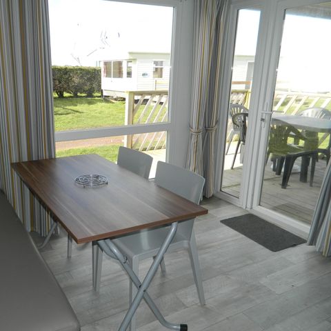 Mobilheim 8 personen - „Confort“ - 28 bis - 35 m² - 3 Schlafzimmer - Terrasse mit Meerblick für 6–8 Personen