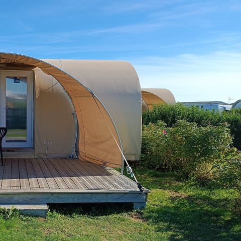 Bungalowzelt 4 Personen - CocoSweet 16 m² (2 Schlafzimmer) + Terrasse, 4 Personen