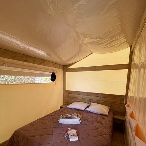 Safarizelt 5 Personen - Lodge-Zelt „FreeFlower Standard“ 30 m² (2 Schlafzimmer) + Terrasse für 5 Personen