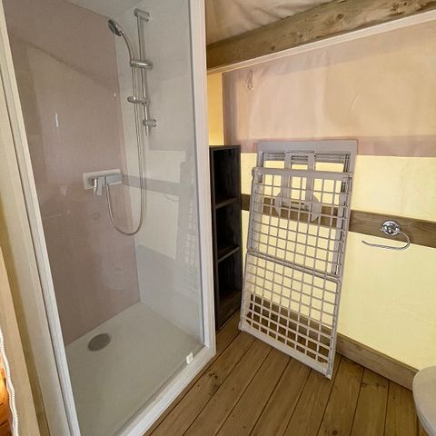 Safarizelt 5 Personen - Lodge-Zelt „FreeFlower Standard“ 30 m² (2 Schlafzimmer) + Terrasse für 5 Personen