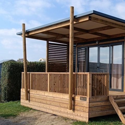 Chalet 4 Personen - Premium-Chalet mit Meerblick, 20 m² (1 Schlafzimmer) + Terrasse, 2–4 Personen
