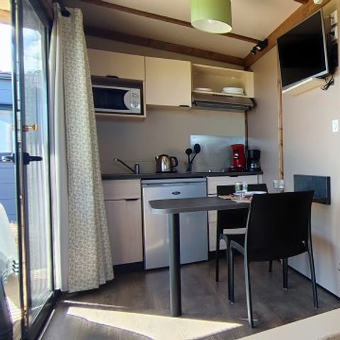 Chalet 4 Personen - Premium-Chalet mit Meerblick, 20 m² (1 Schlafzimmer) + Terrasse, 2–4 Personen