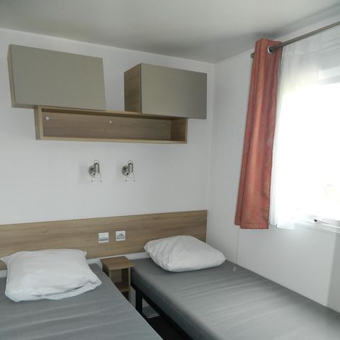 Mobilheim 6 Personen - Premium-Mobilheim 40 m² (3 Schlafzimmer) + Terrasse – Meerblick, für 6 Personen