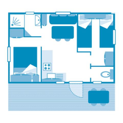 Mobilheim 4 Personen - Cottage 4p 2ch **