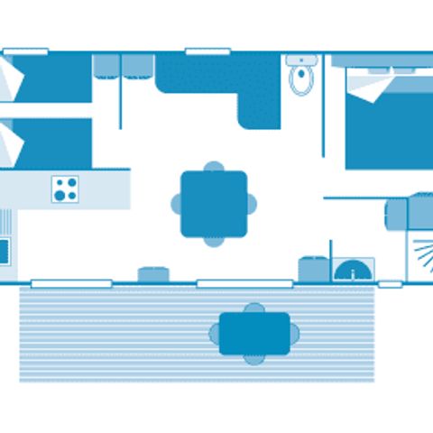 Mobilheim 6 Personen - Cottage 4/6p 2ch ***