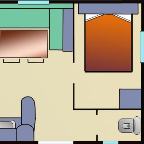 Mobilheim 4 Personen - Loisir Confort 27m² - 2 Zimmer
